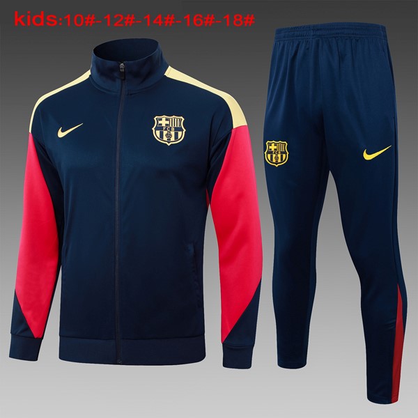 Kinder Trainingsanzug Barcelona 2024-2025 Blau Gelb 3